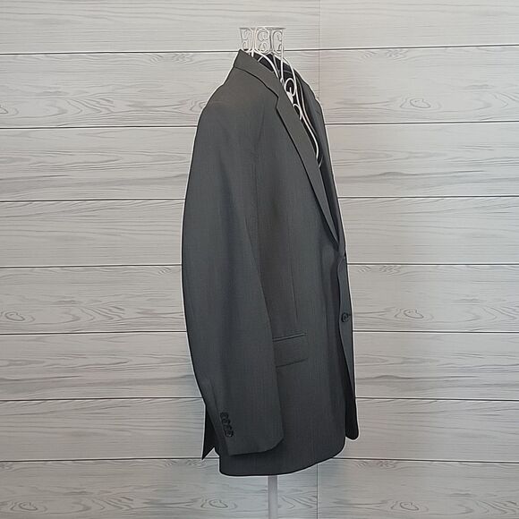 Broletto classic fit suit jacket 100% luxury wool - grey Men's Size 44L - Picture 5 of 14